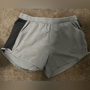 Under Armour Gray and Black Women's Athletic Shorts